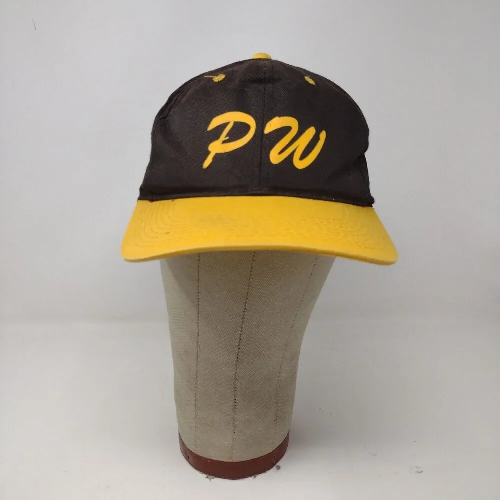 Outdoor Cap PW Black Yellow Snapback Hat Cap Adjustable OSFM Graphic Print